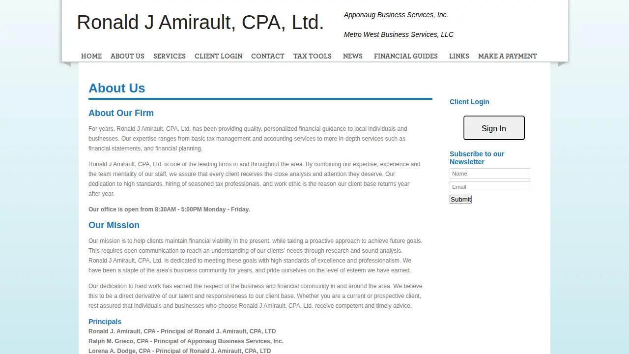 Amirault Ronald J CPA Ltd page