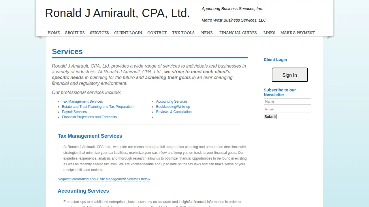 Amirault Ronald J CPA Ltd page