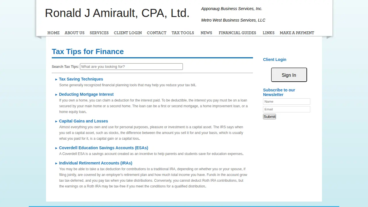 Amirault Ronald J CPA Ltd page