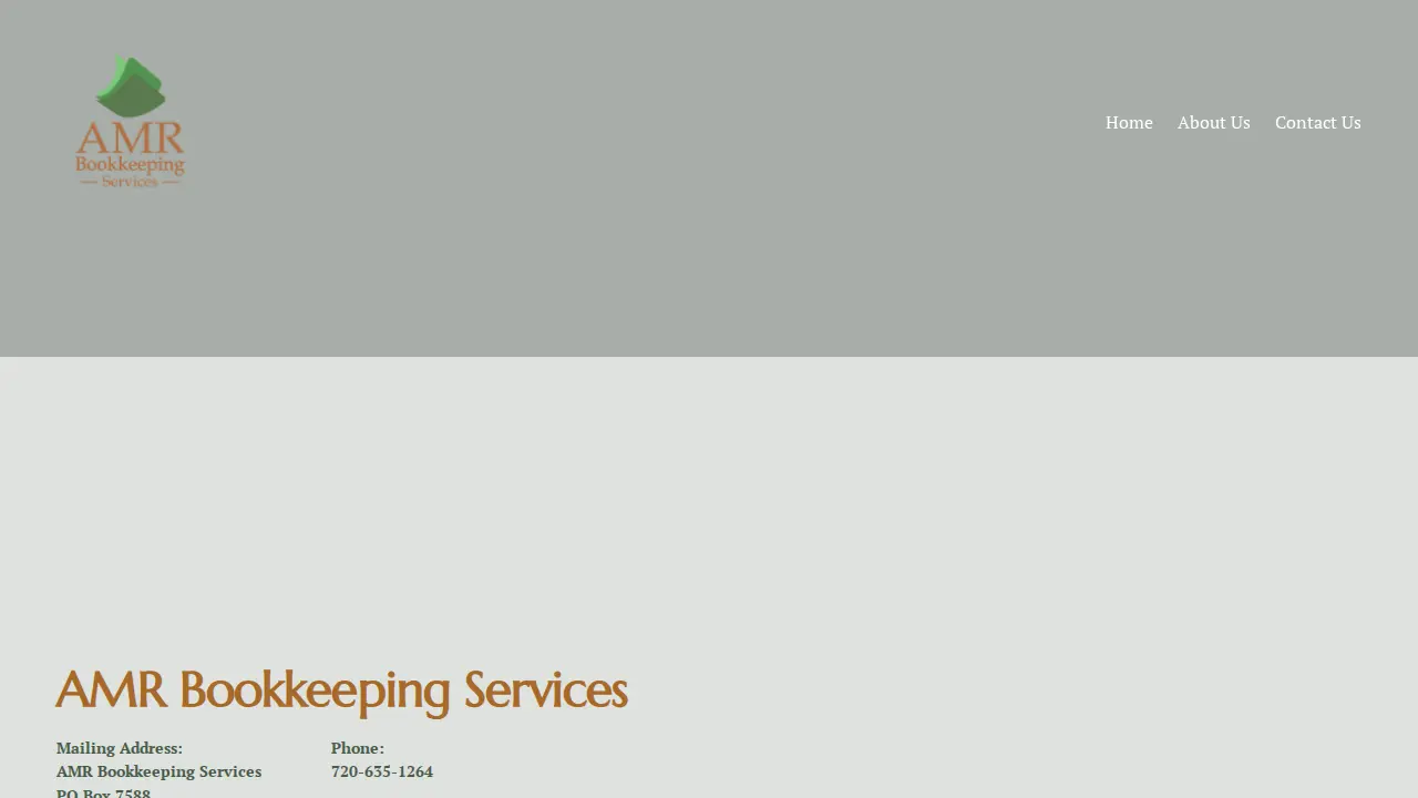 AMR Bookkeeping Services page