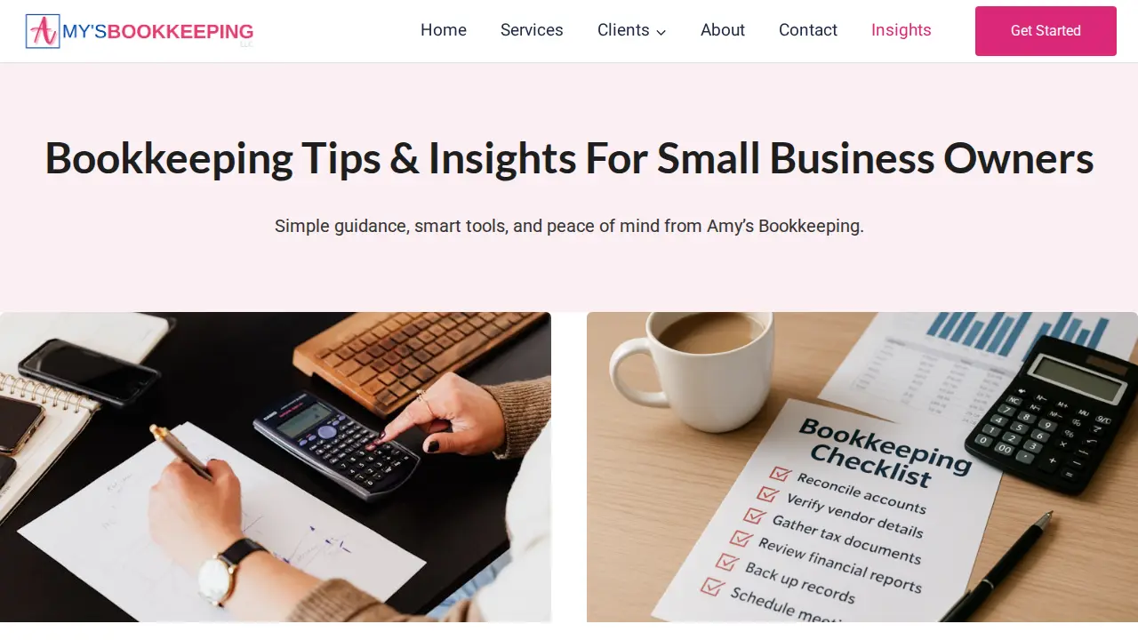 Amy's Bookkeeping LLC page