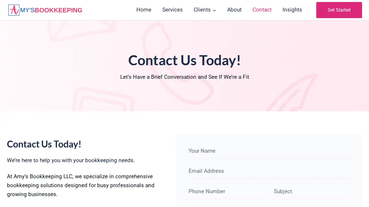 Amy's Bookkeeping LLC page