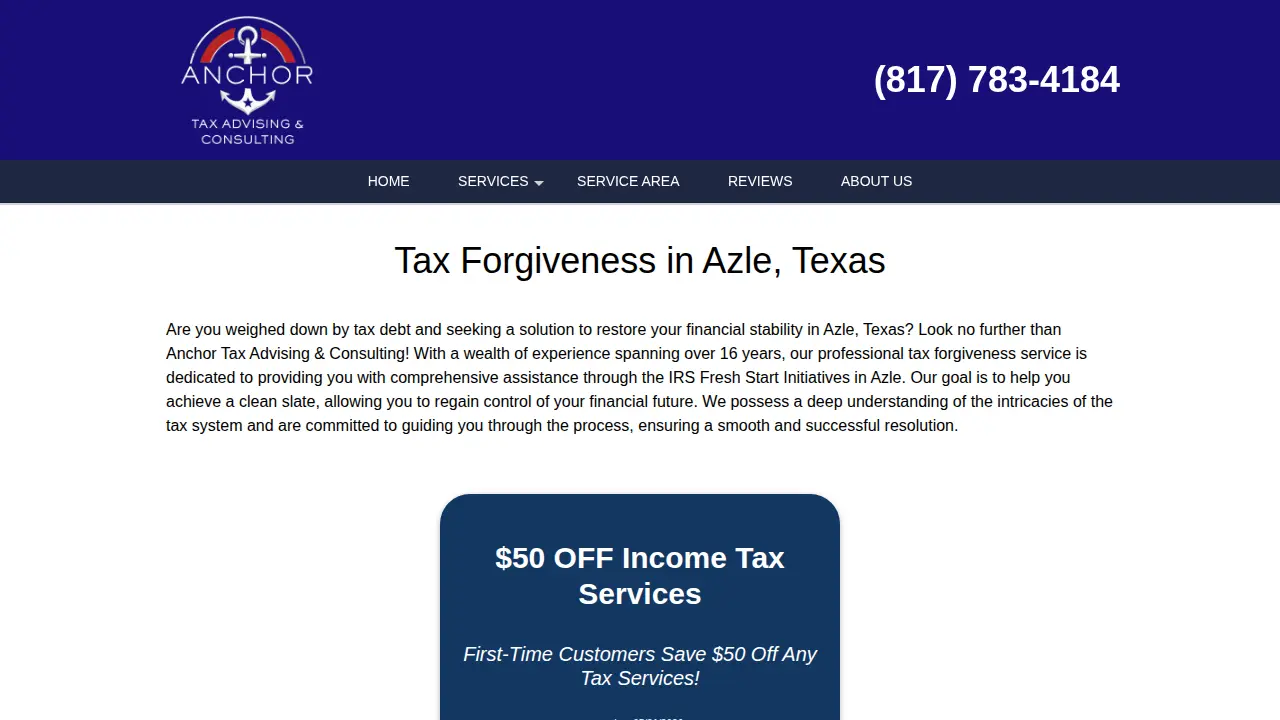 Anchor Tax Advising & Consulting page