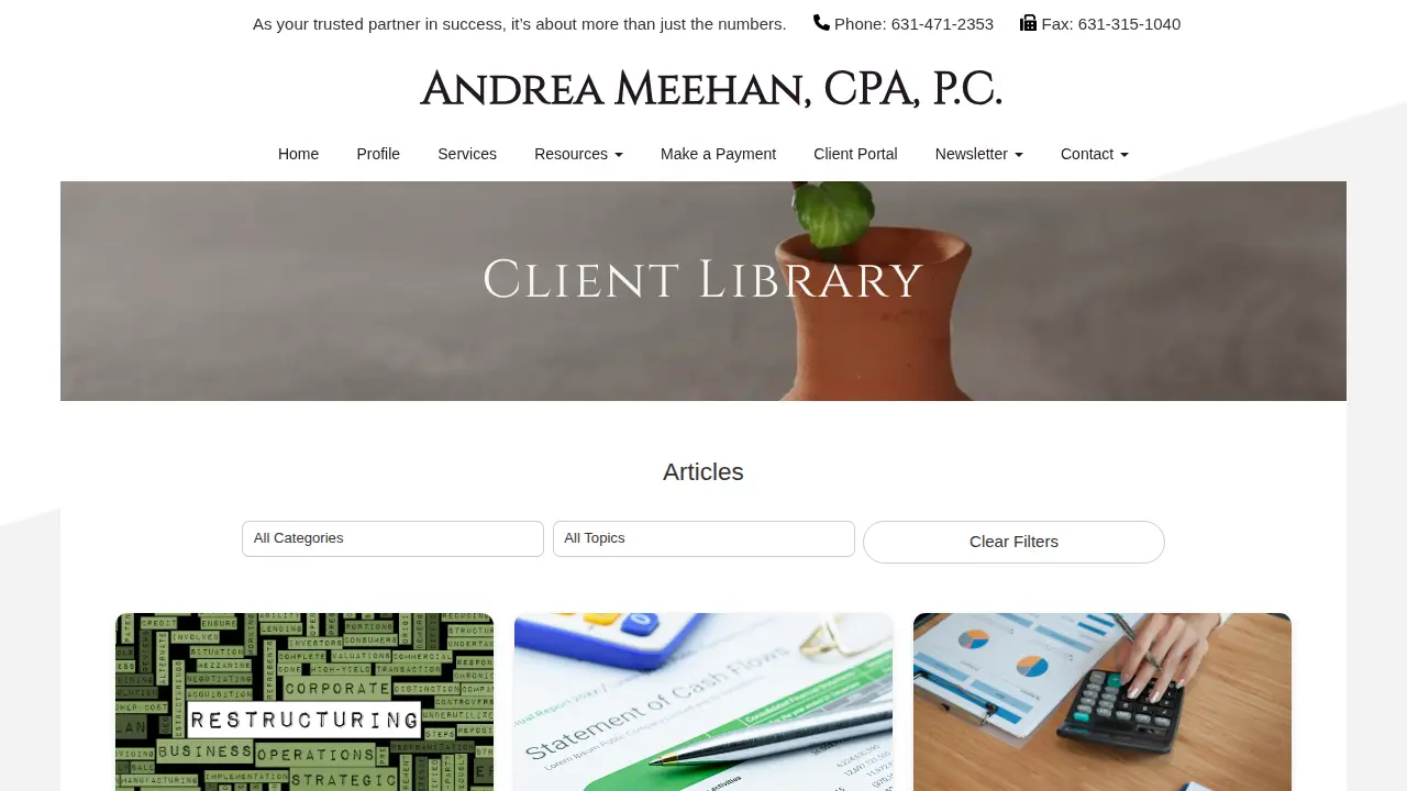 Andrea Meehan CPA PC page