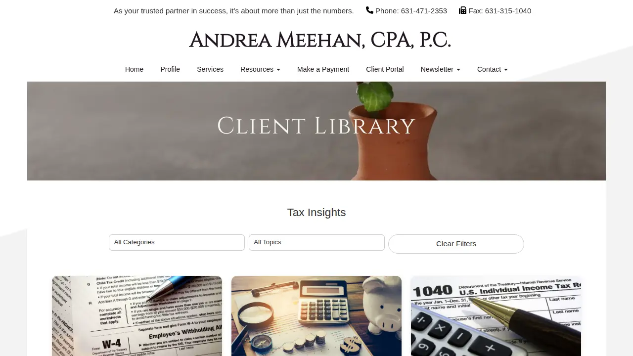Andrea Meehan CPA PC page