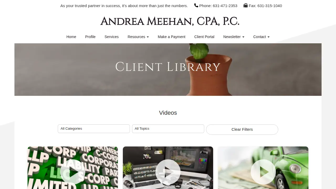 Andrea Meehan CPA PC page