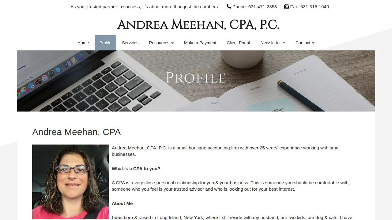 Andrea Meehan CPA PC page