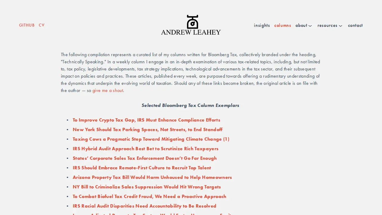 Andrew Leahey Esq. page