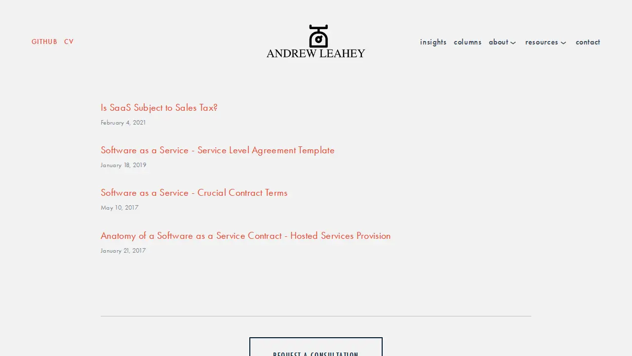 Andrew Leahey Esq. page