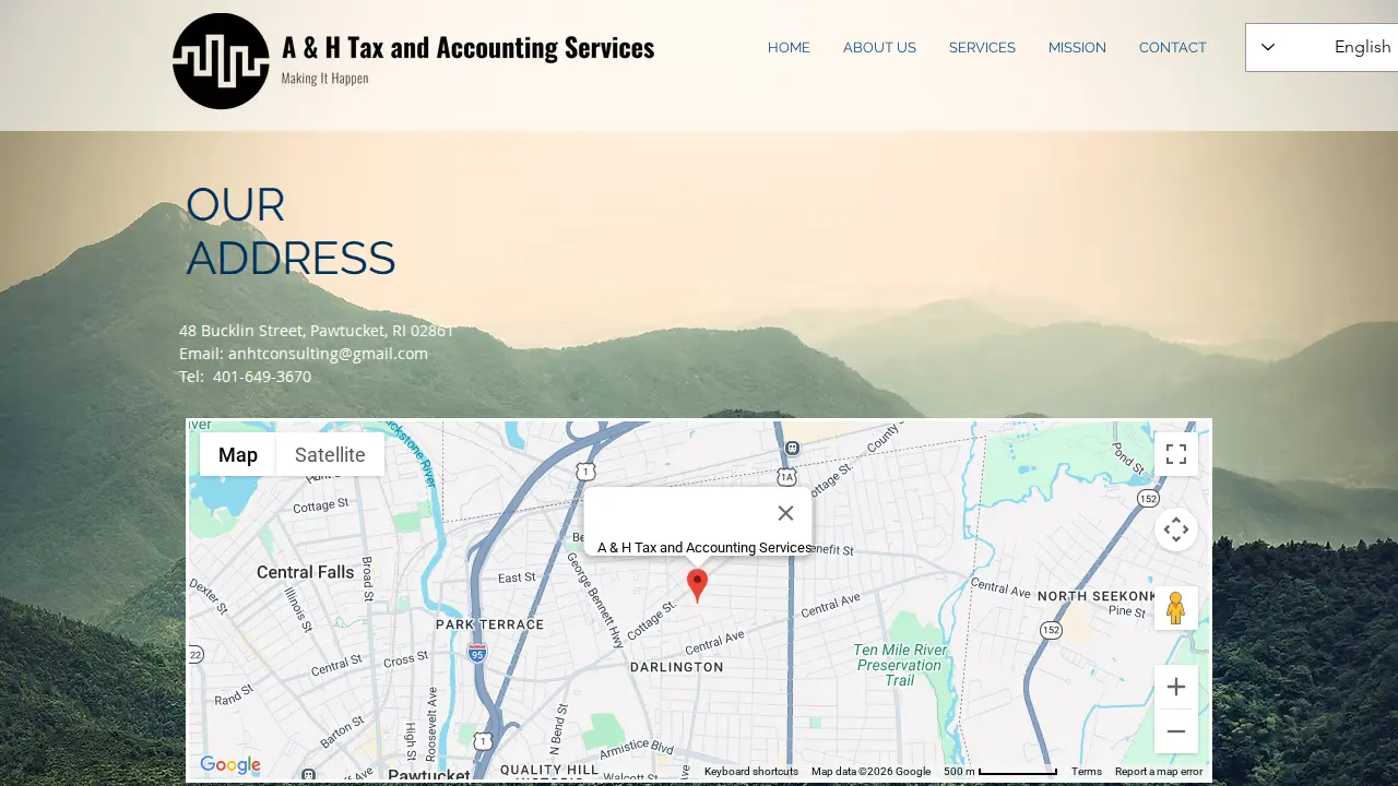 A & H Tax and Accounting Services page