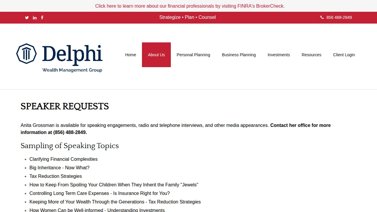 Grossman Financial Planning Group page