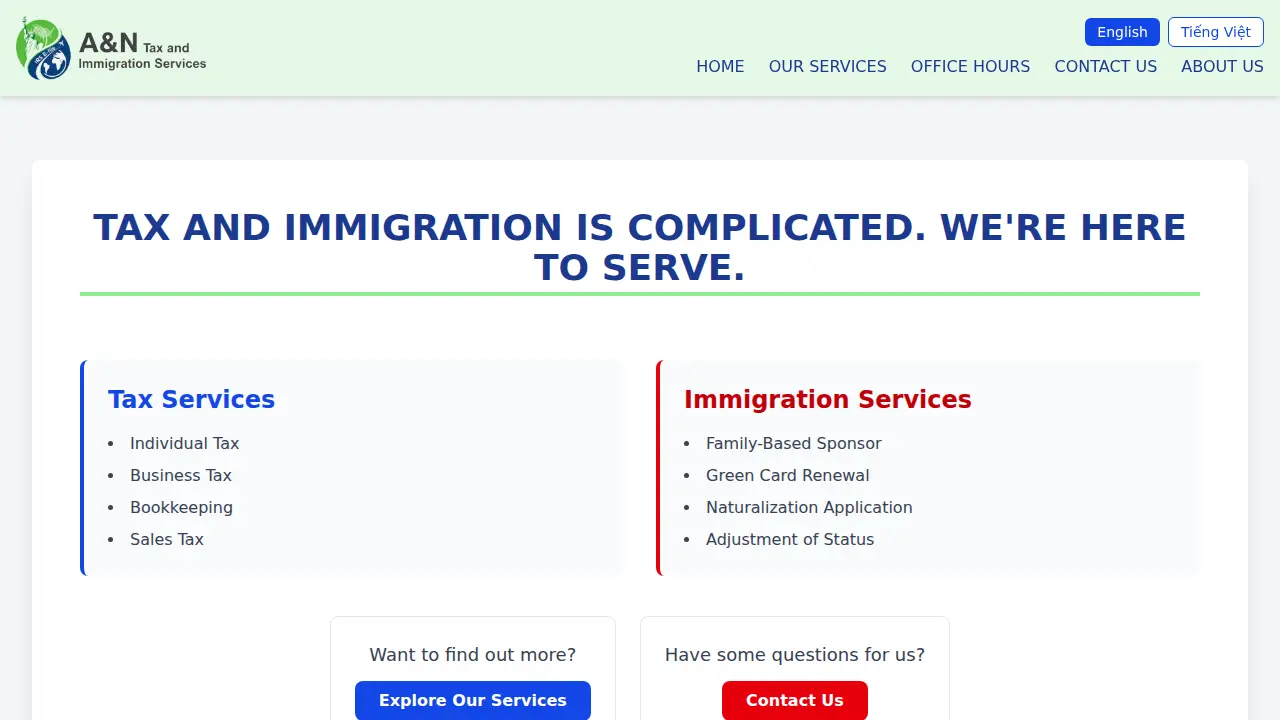 A & N Tax & Immigration Services
