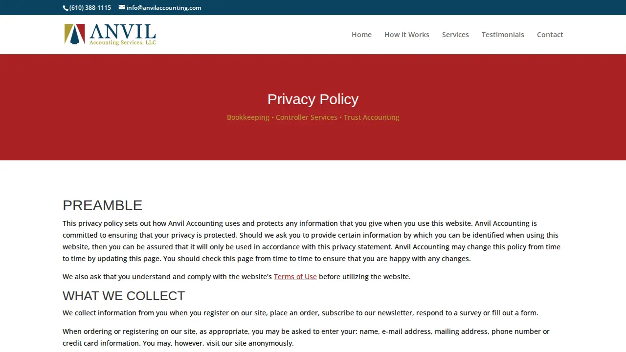 Anvil Accounting Services LLC page