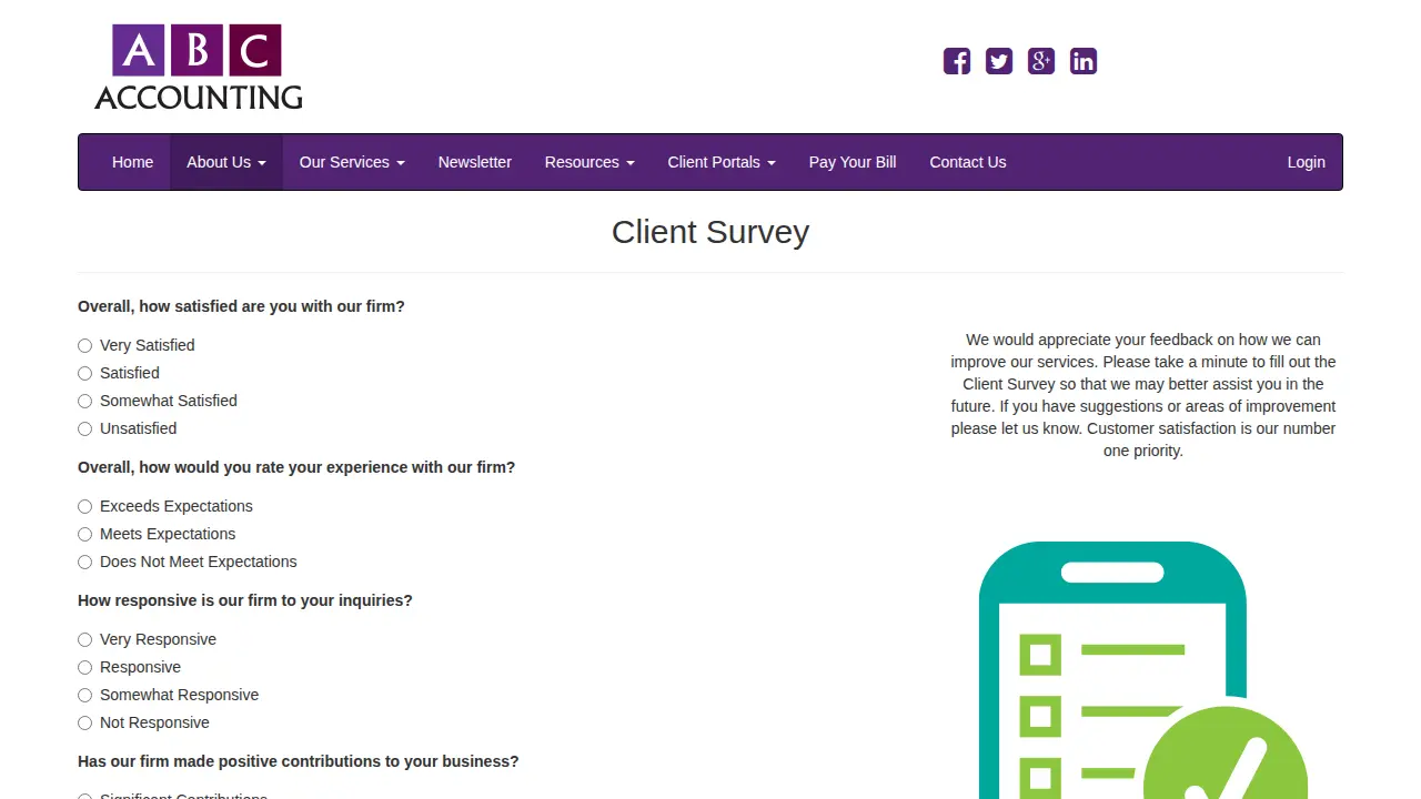 ABC Tax and Accounting Group page