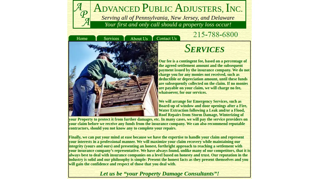Advanced Public Adjusters Inc page
