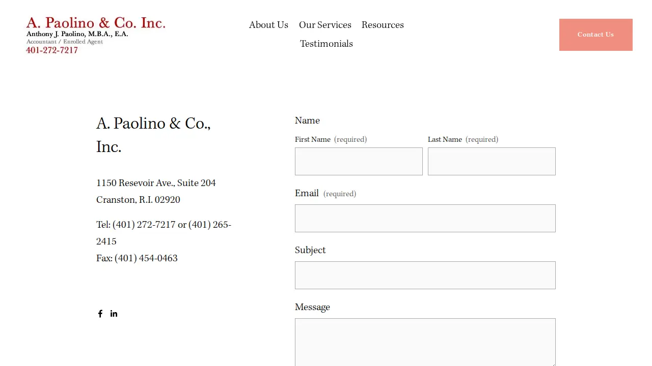 A. Paolino & Co., Inc. page