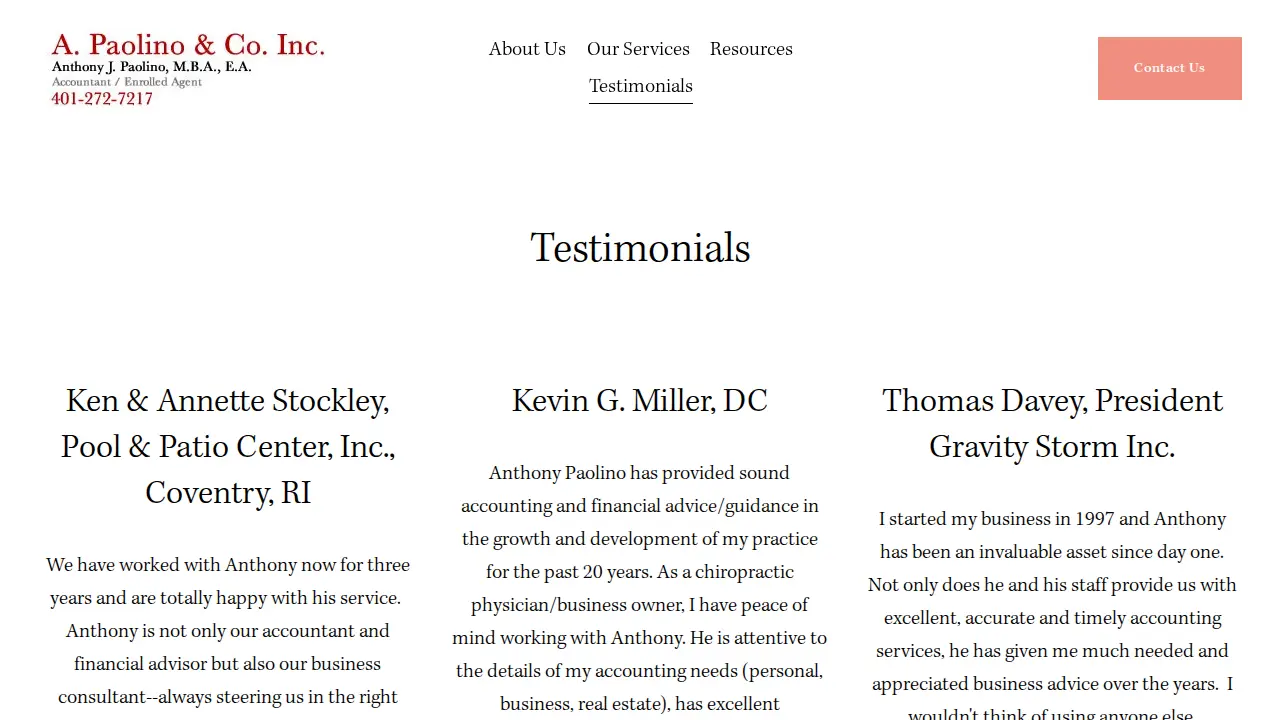 A. Paolino & Co., Inc. page
