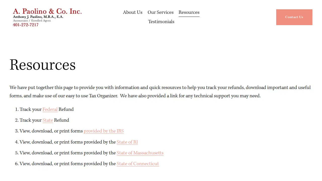 A. Paolino & Co., Inc. page