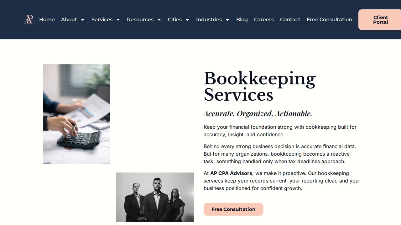 Austen Parsons CPA Services page