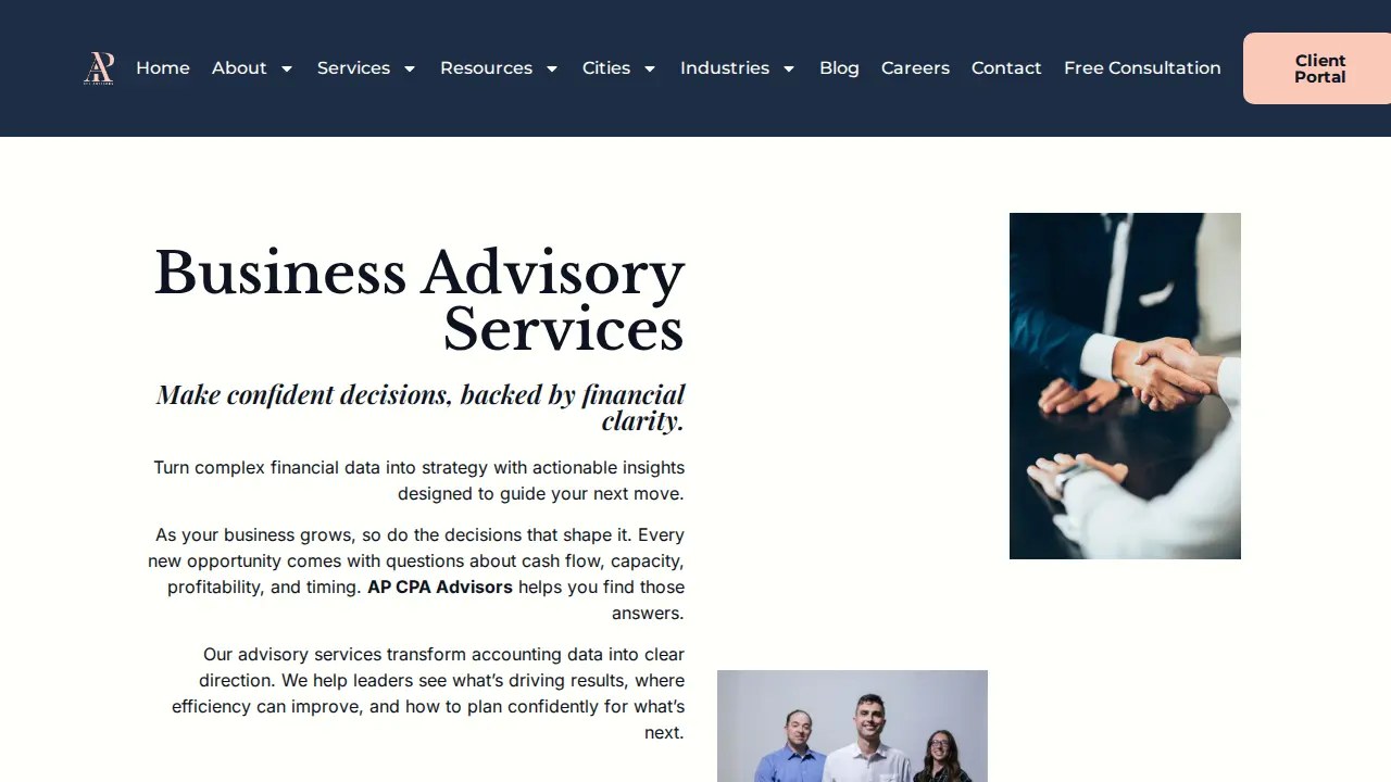 Austen Parsons CPA Services page
