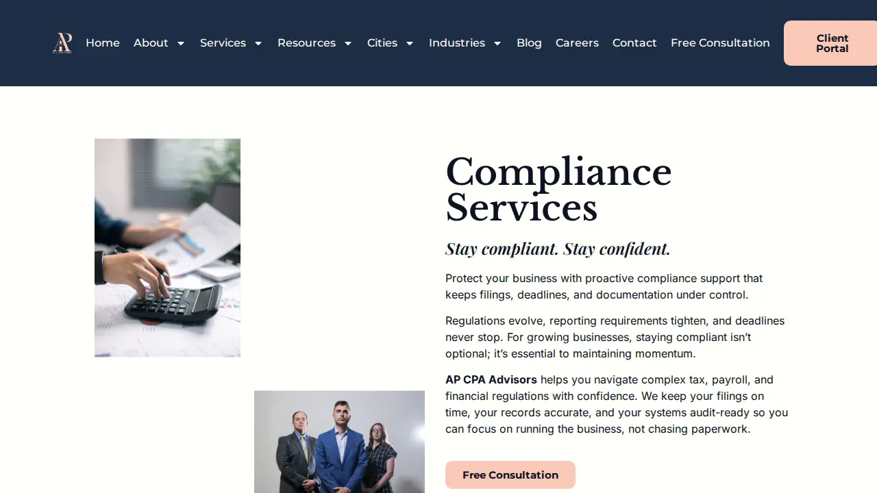 Austen Parsons CPA Services page