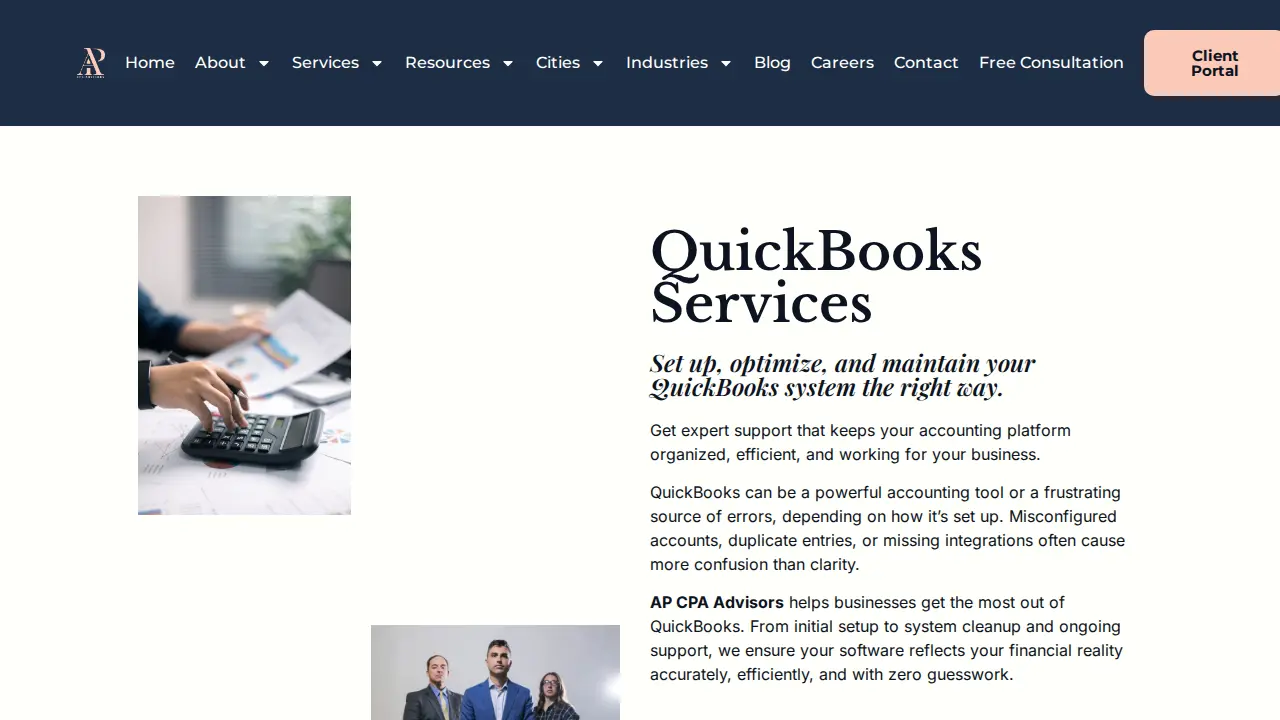 Austen Parsons CPA Services page