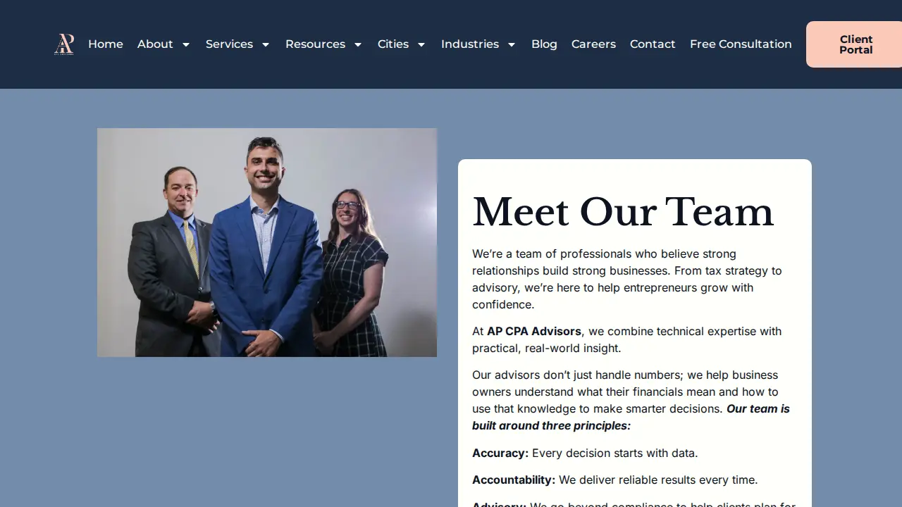 Austen Parsons CPA Services page