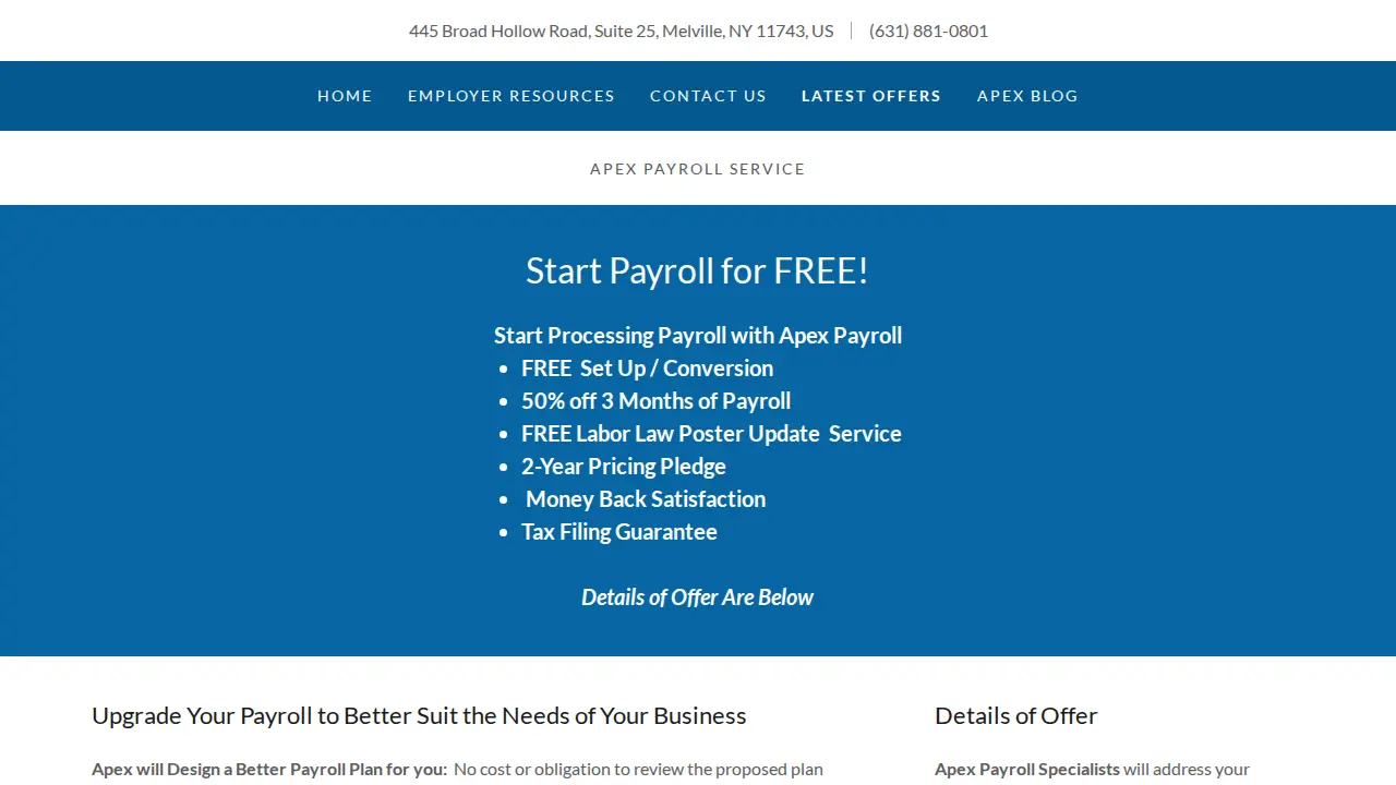 Apex Payroll page
