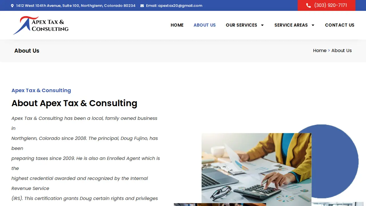Apex Tax & Consulting page