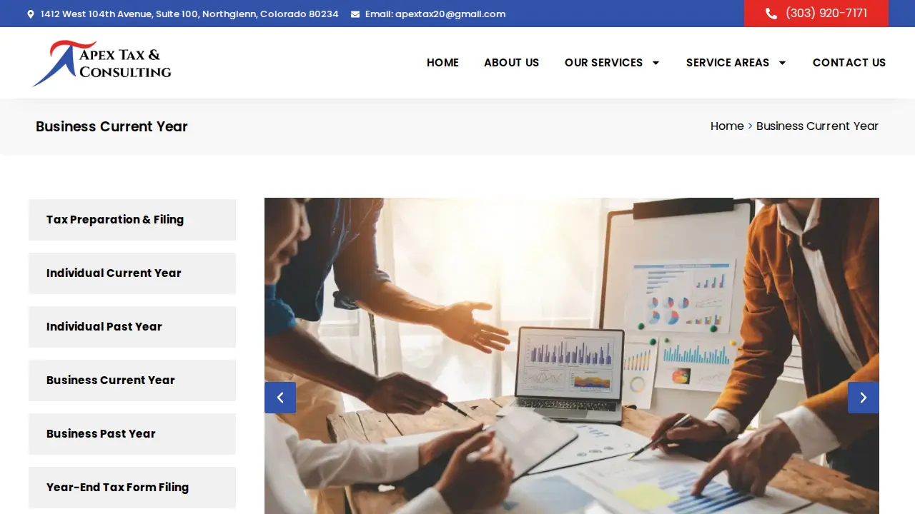 Apex Tax & Consulting page