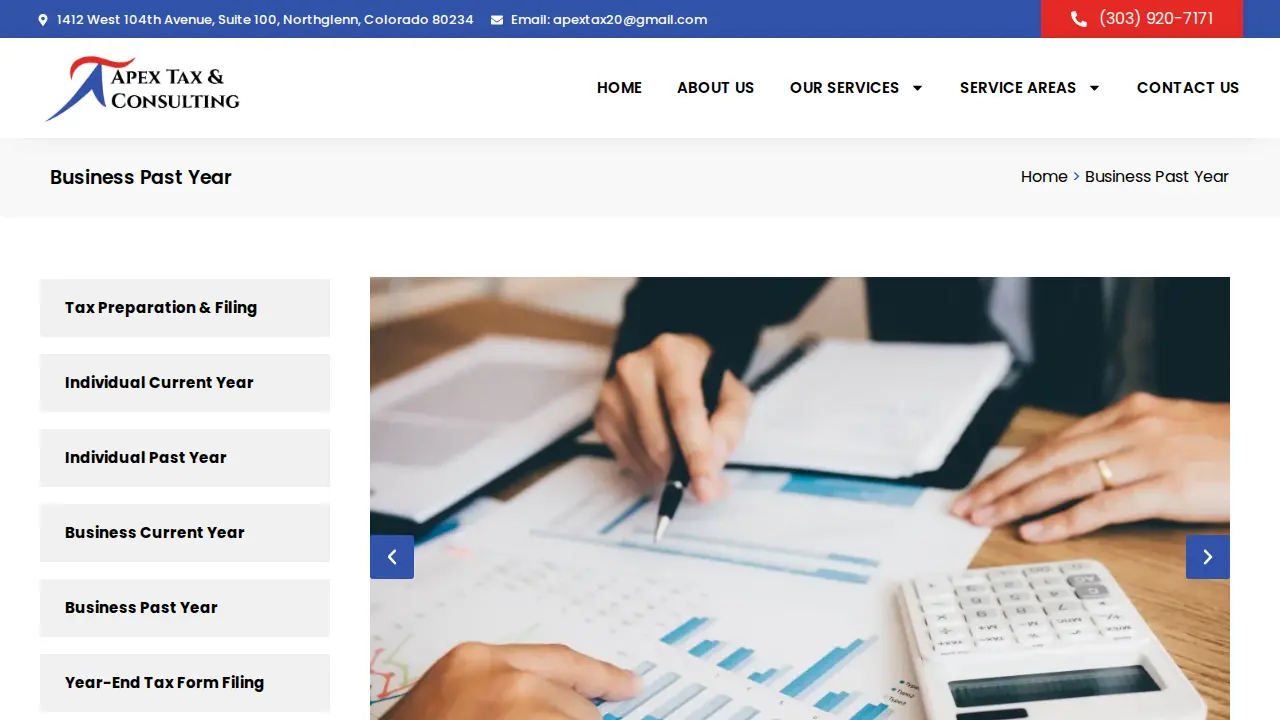Apex Tax & Consulting page