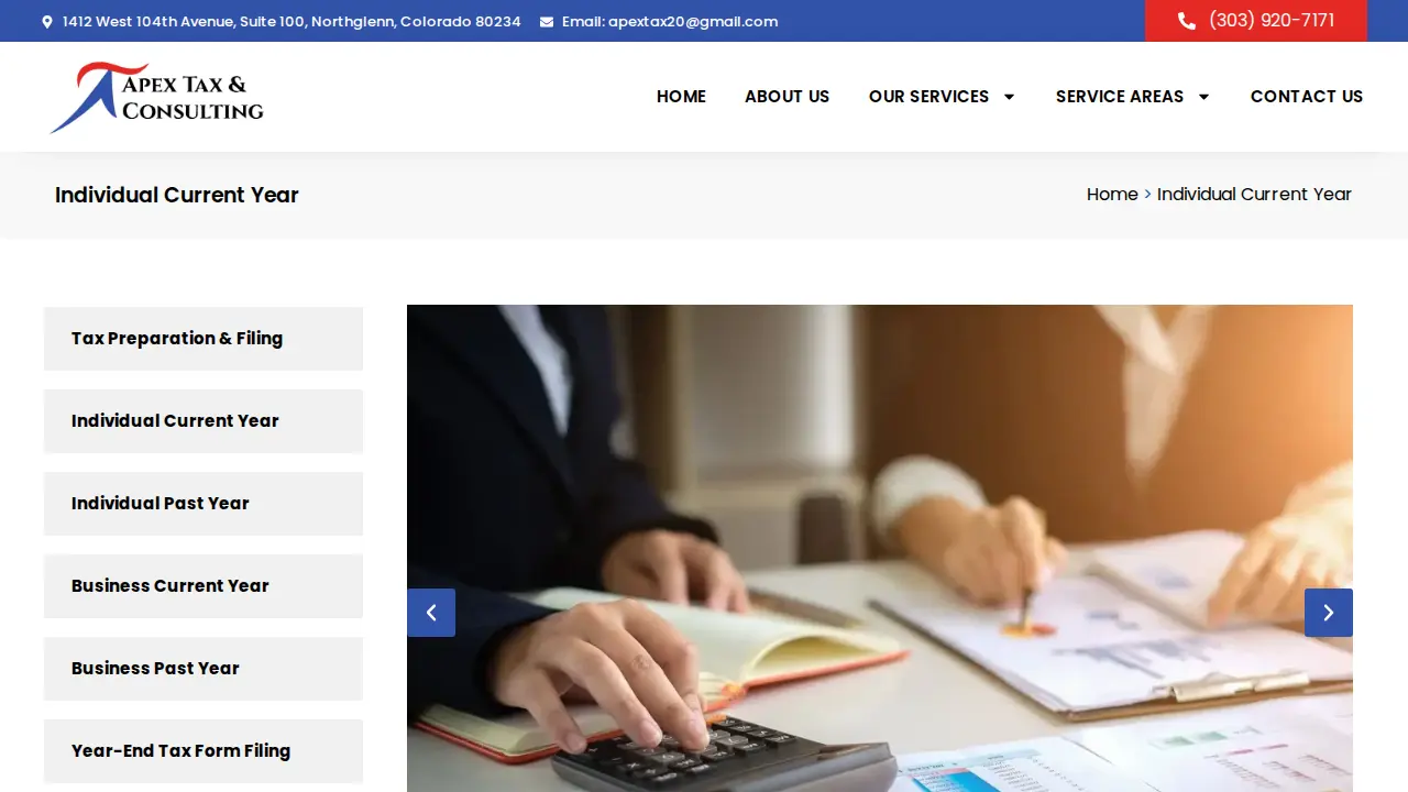 Apex Tax & Consulting page