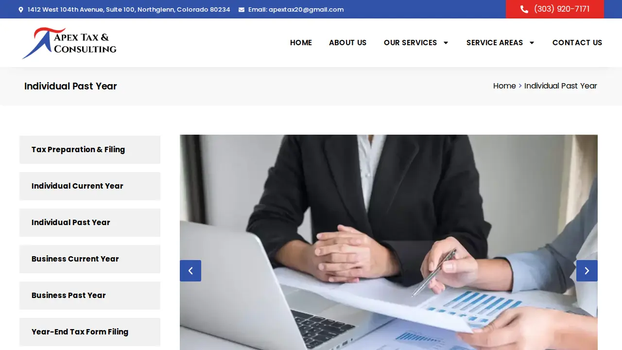 Apex Tax & Consulting page