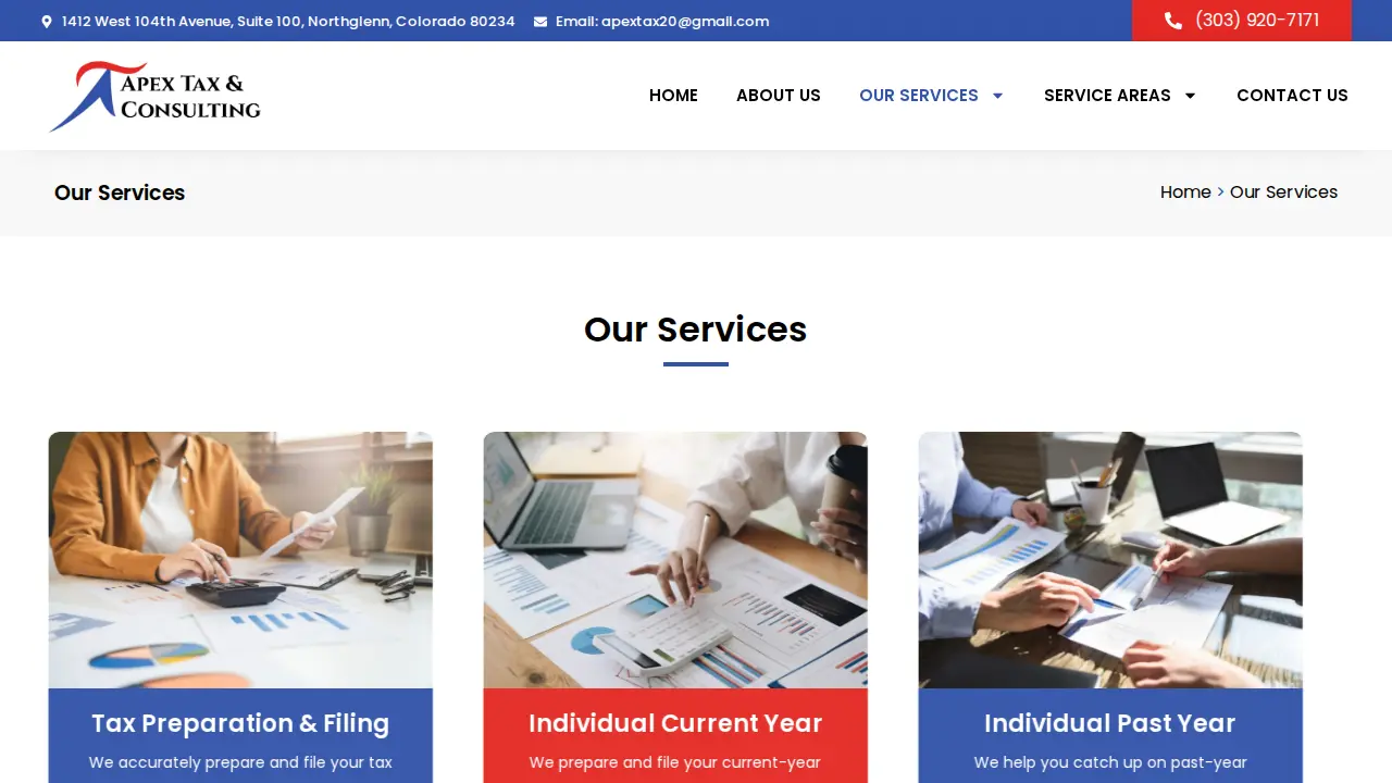 Apex Tax & Consulting page
