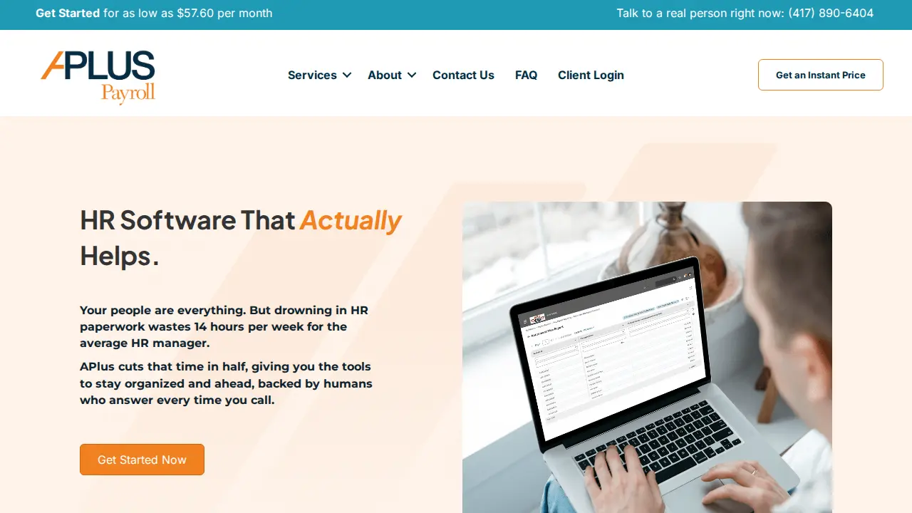 APlus Payroll page