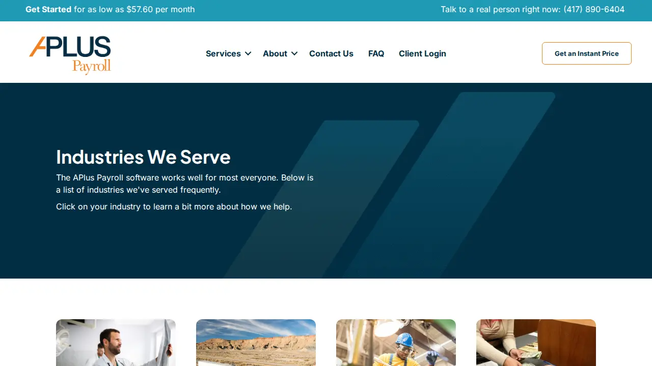 APlus Payroll page