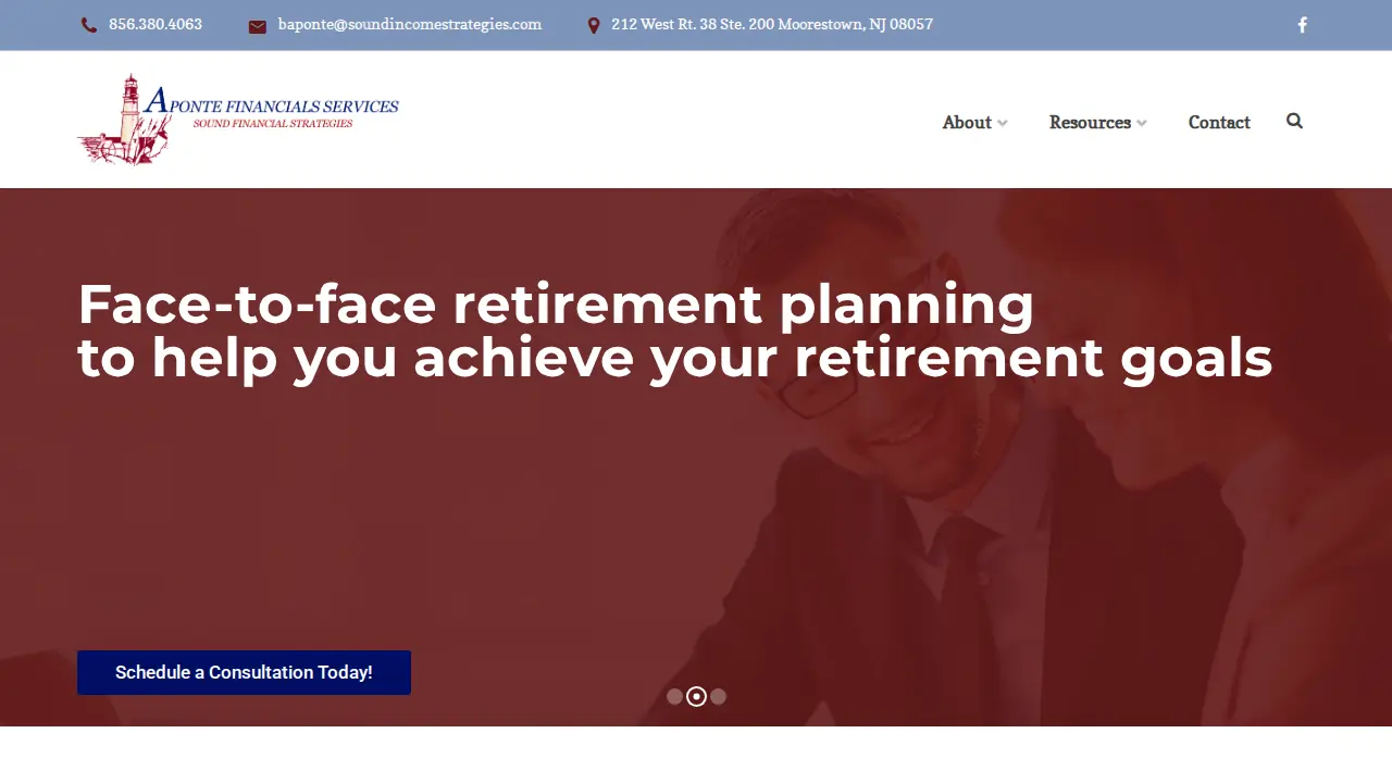 Aponte Financial Service website