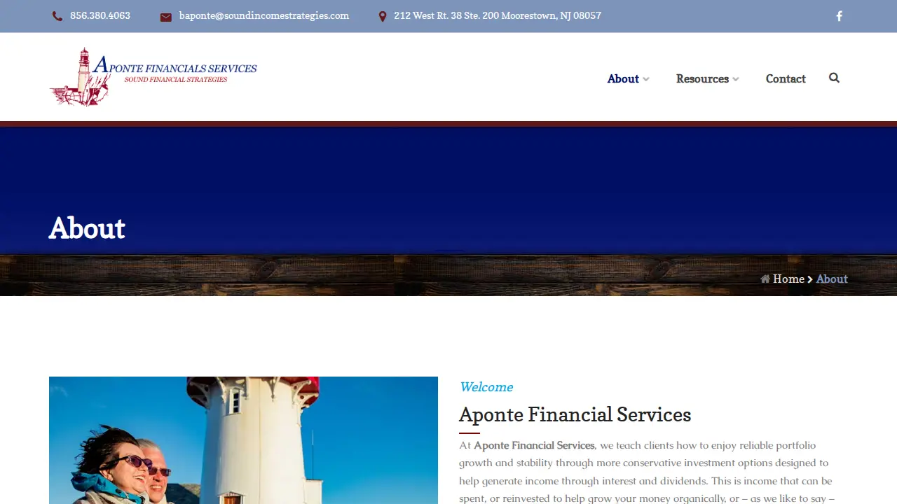 Aponte Financial Service page