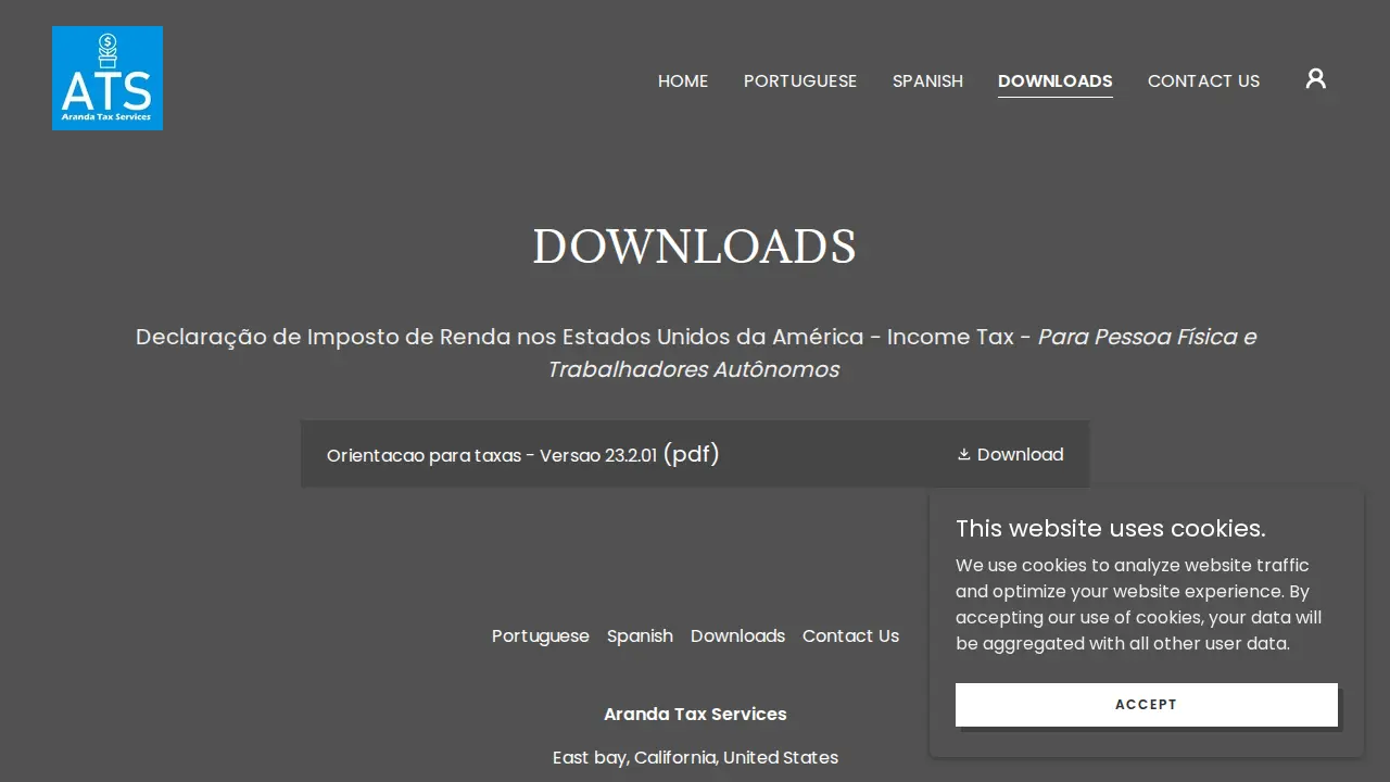 Aranda Tax Services page