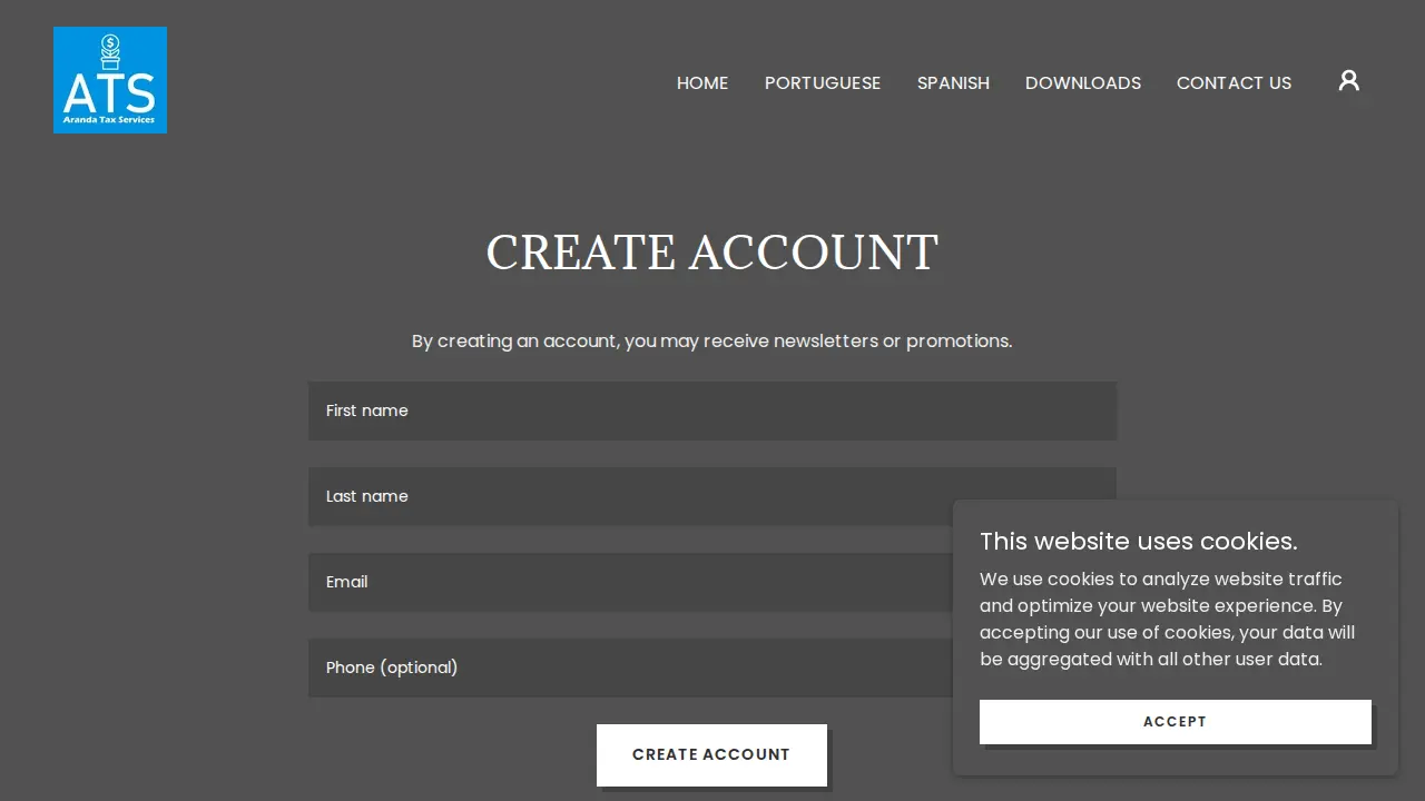 Aranda Tax Services page