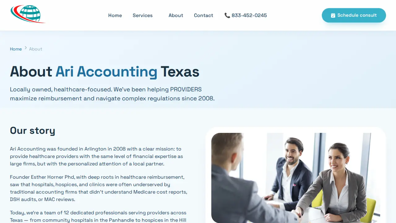 ARI BILLING & ACCOUNTING Services page