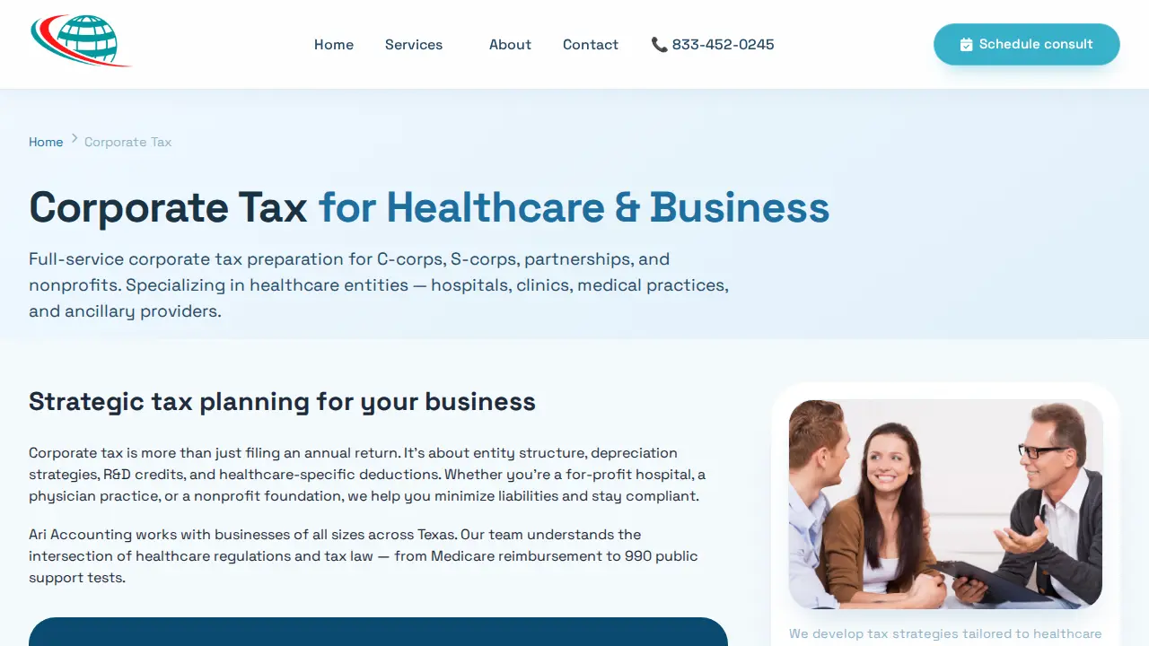 ARI BILLING & ACCOUNTING Services page