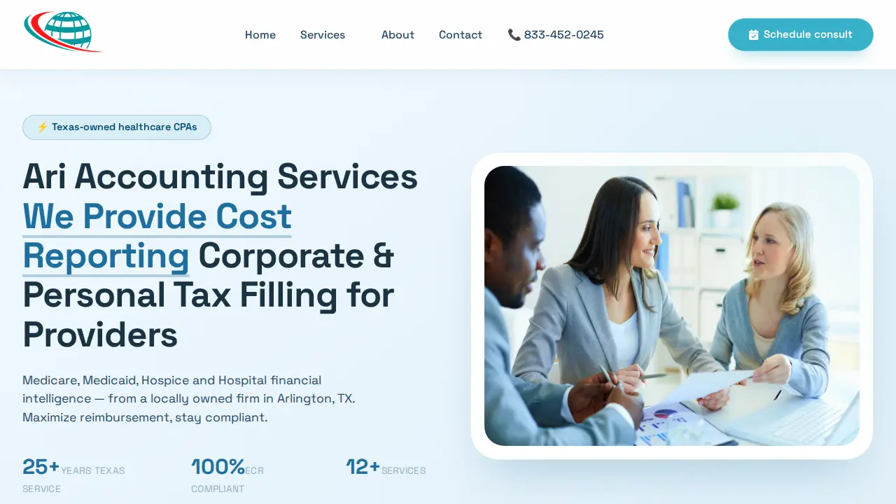 ARI BILLING & ACCOUNTING Services page