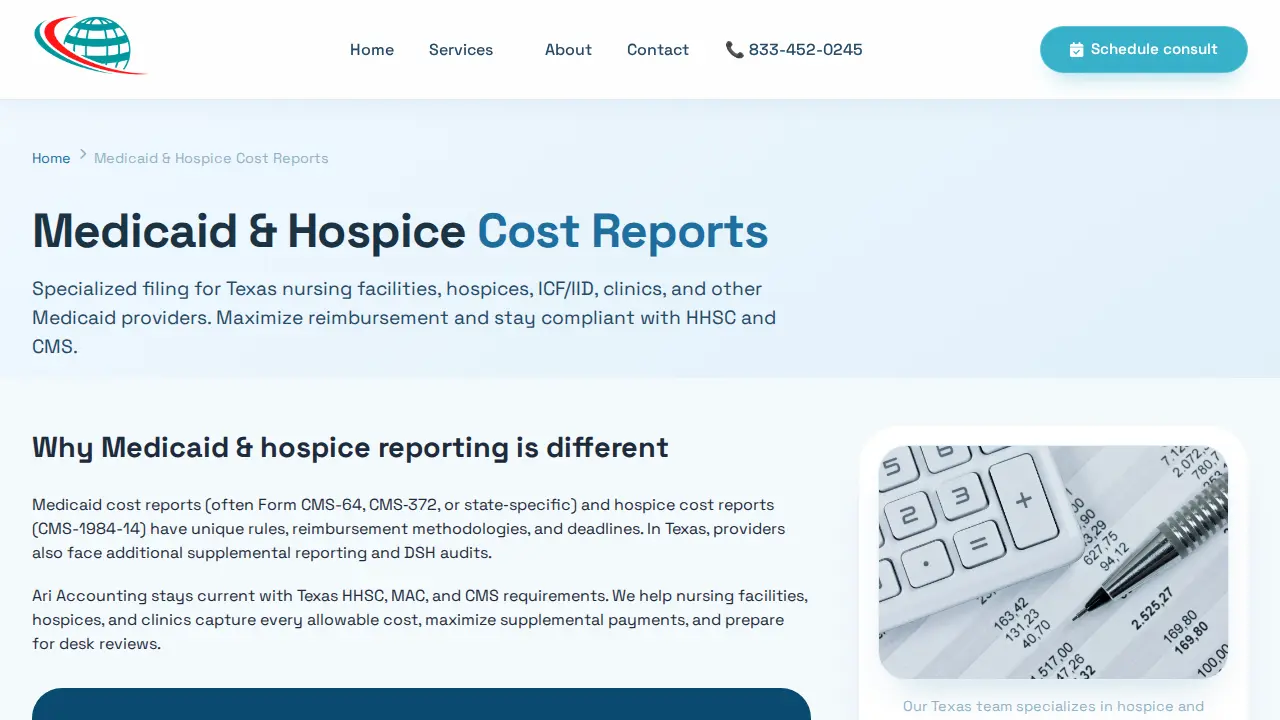 ARI BILLING & ACCOUNTING Services page