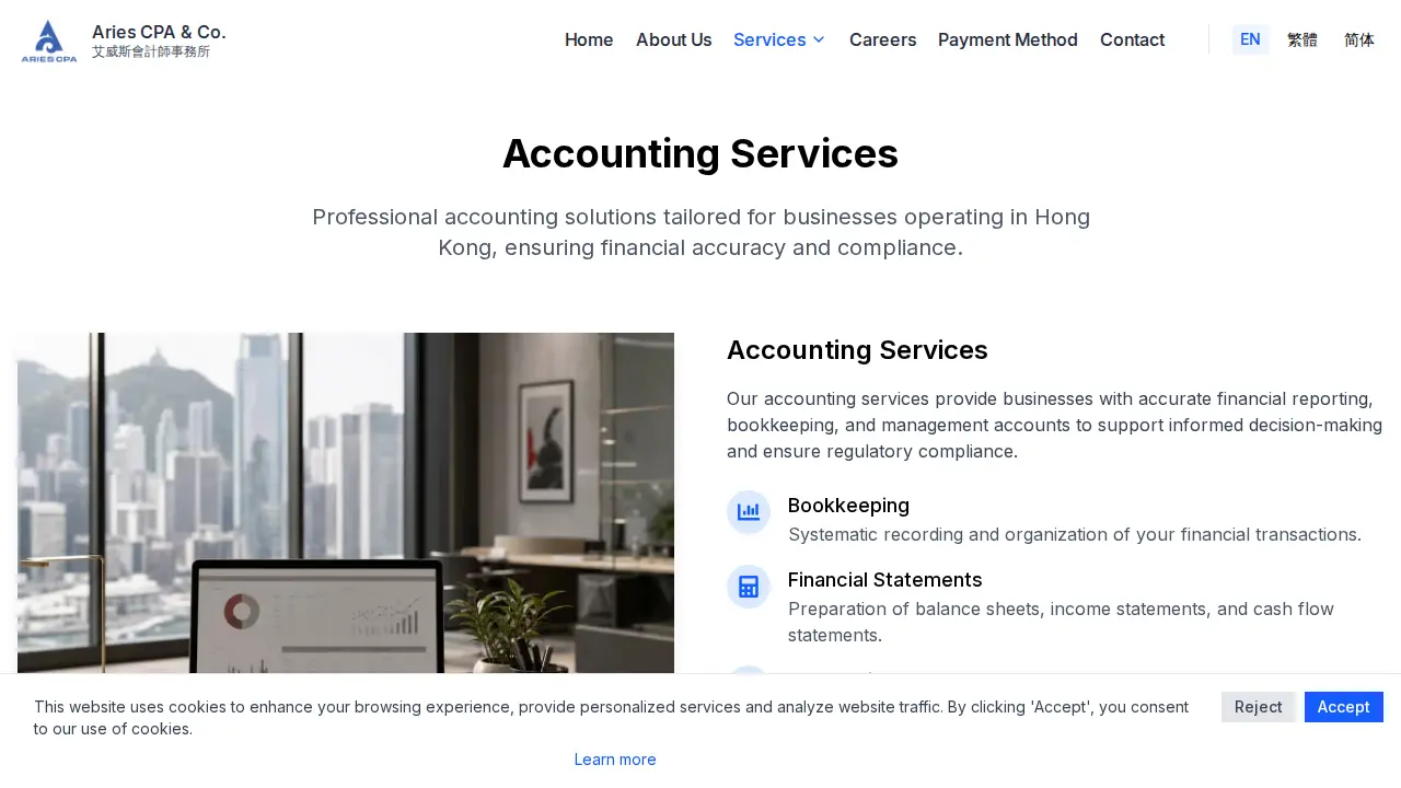 Aries CPA & Co. page