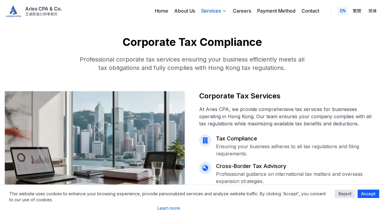 Aries CPA & Co. page
