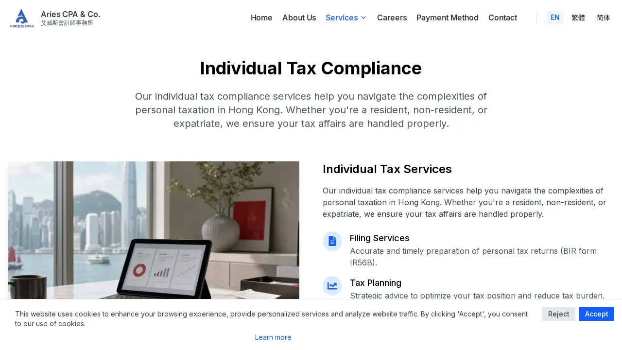 Aries CPA & Co. page