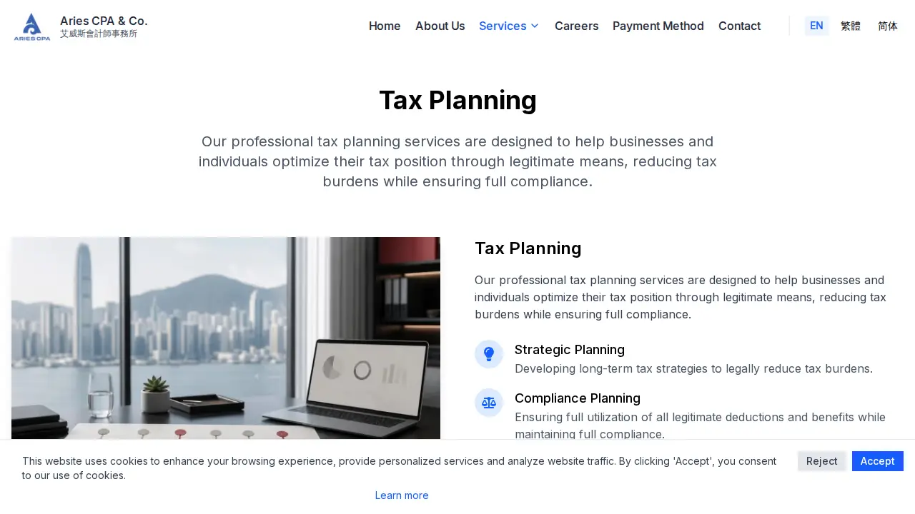Aries CPA & Co. page