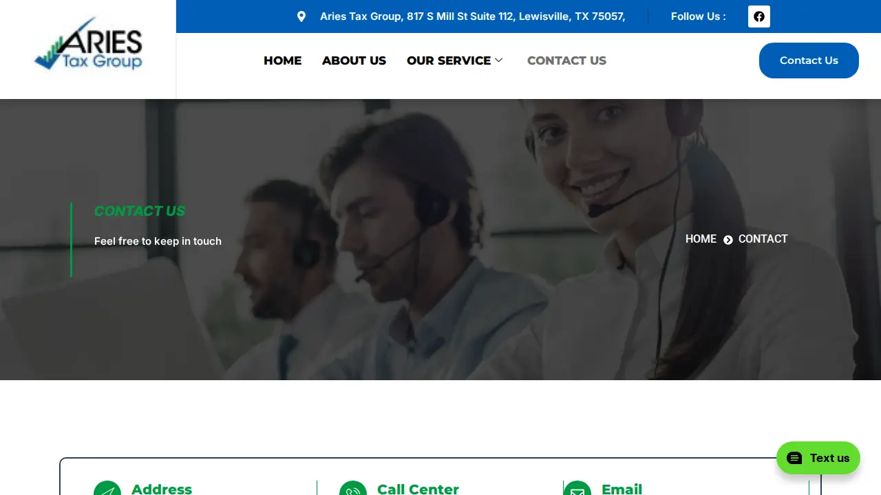Aries Tax Group LLC page