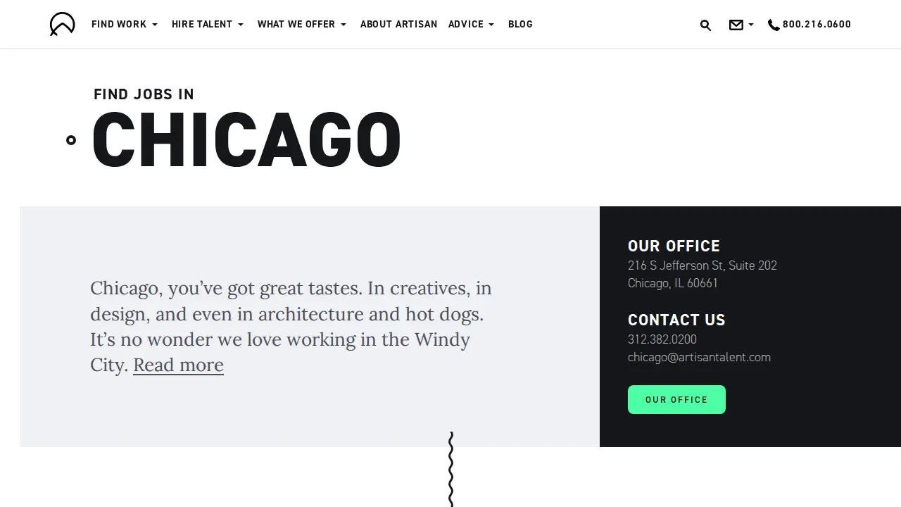 Artisan Talent - Columbus page